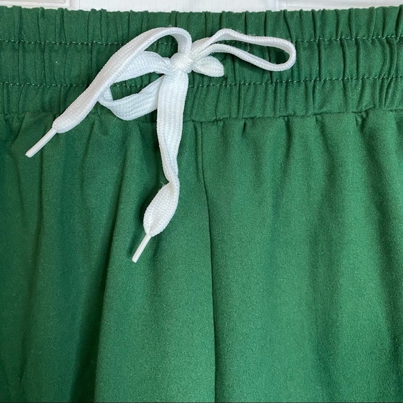 Always Green White Stripe High Waist Rise Athletic Running Shorts Medium M - Picture 5 of 8